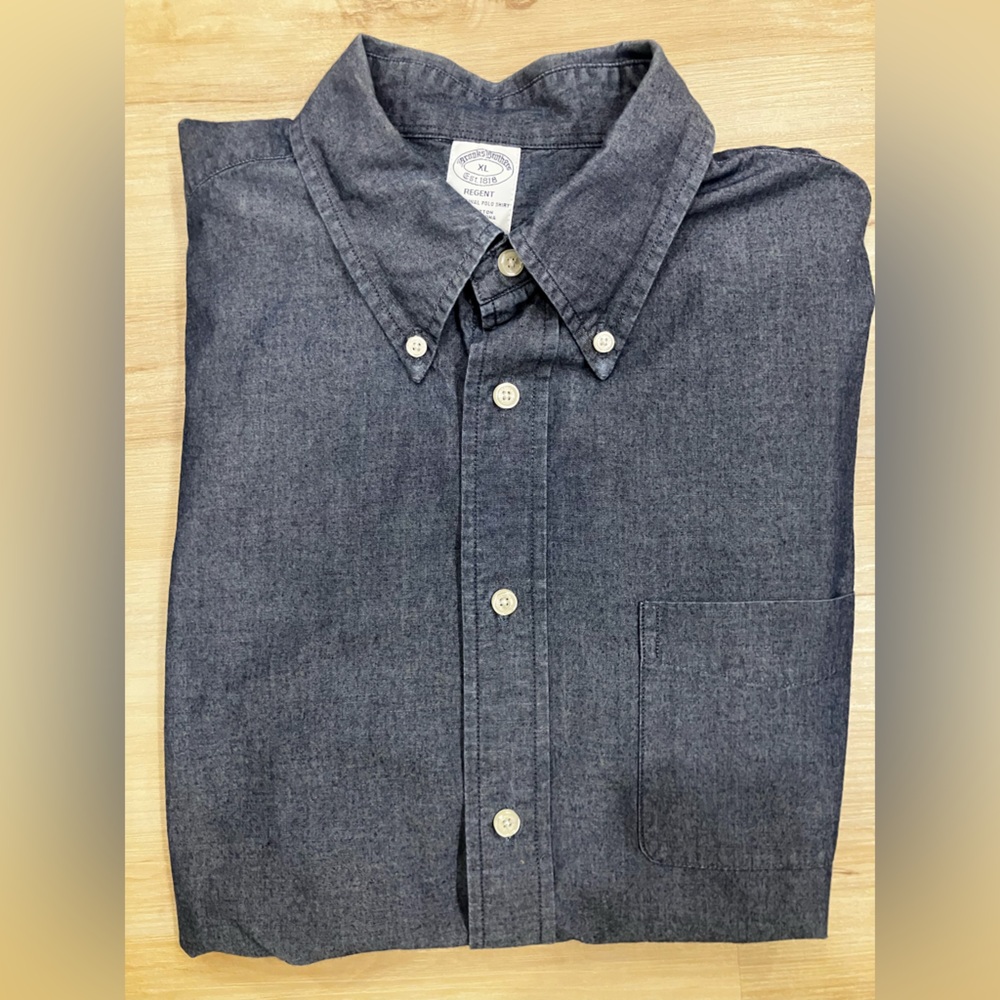 Brooks Brothers Chambray Regent Shirt dark indigo